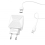 Зарядное устройство BOROFONE BA45A Max micro USB, 2.4A, белый, кабель BX19 Huiyi