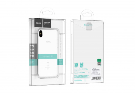 Чехол HOCO TPU Crystal clear Series для iPhone X прозрачный, 0,8 мм