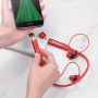 Беспроводные наушники HOCO S18 Glamor Sports, Bluetooth, 90 мАч, красный, USB