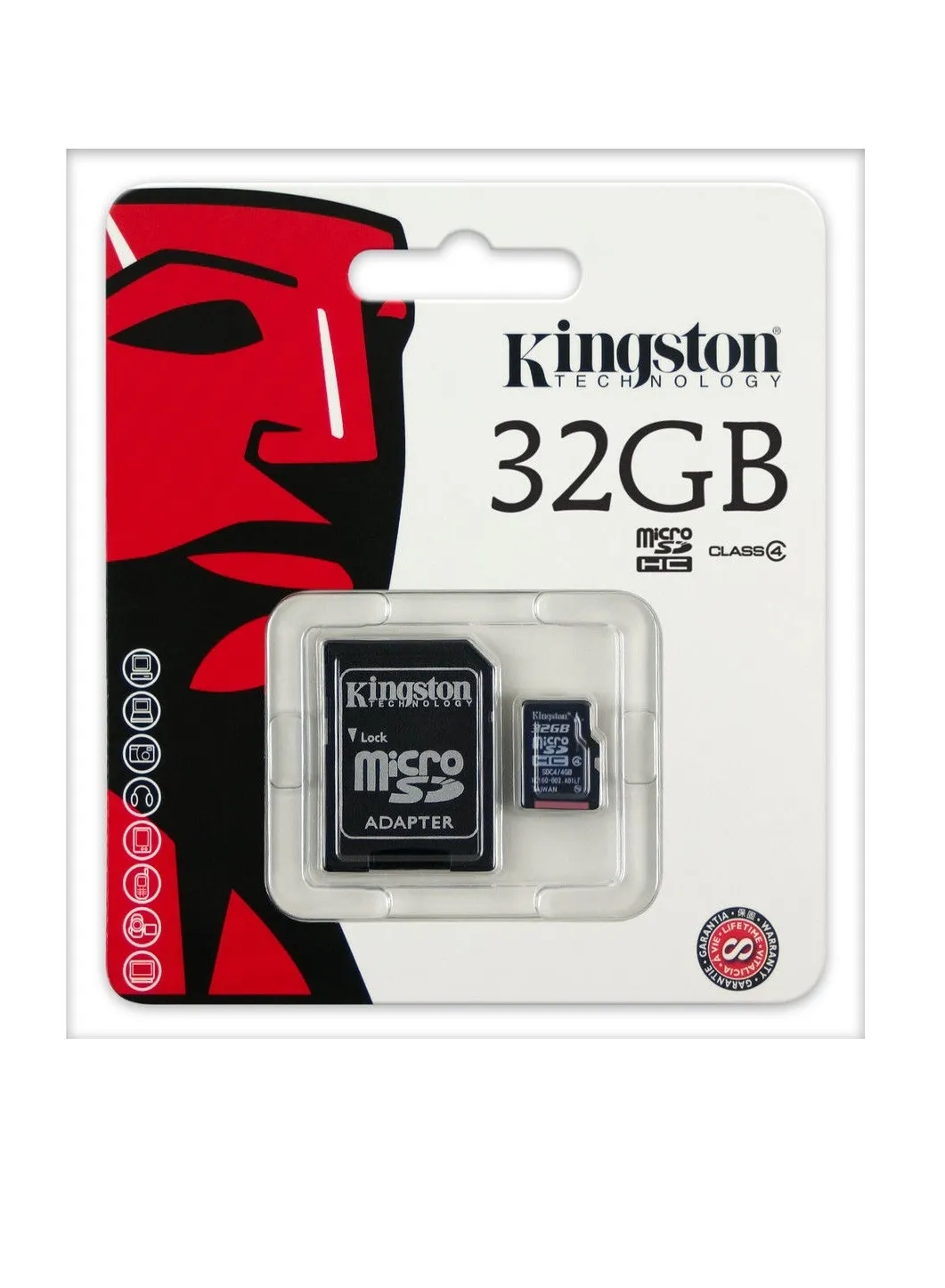 Карта памяти Kingston 32 Gb с адаптером