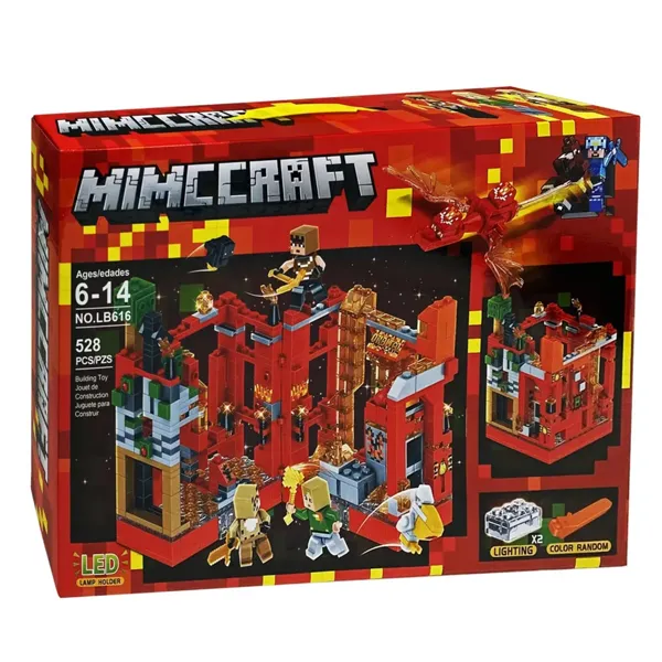 Конструктор Minecraft LB616 528 деталей с led подсветкой